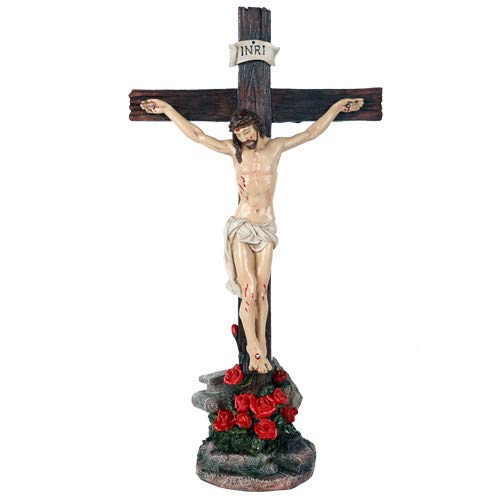 Pacific Giftware Crucifix Jesus on Cross Catholic Religious Collectible Tabletop Decor Gift 15 inch