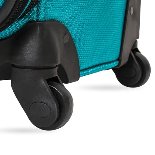 SwissGear Sion Softside Expandable Roller Luggage, Teal, 3 Piece Set (21/25/29)