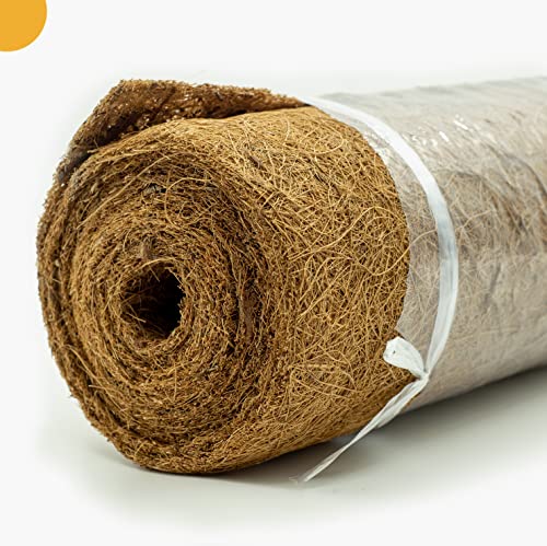 Coco Liner Roll, 12x80 inch Natural Coconut Liners for Planter Flower Basket, Natural Coconut Fiber mat, Garden Decoration, Animal pet pad, Reptile Carpet