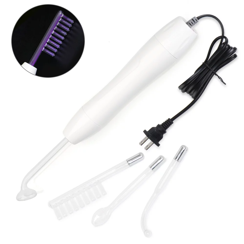 Suerbeaty High Frequency Machine, Portable Handheld High Facial Frequency with 4 Pcs Argon Gas Wand Violet