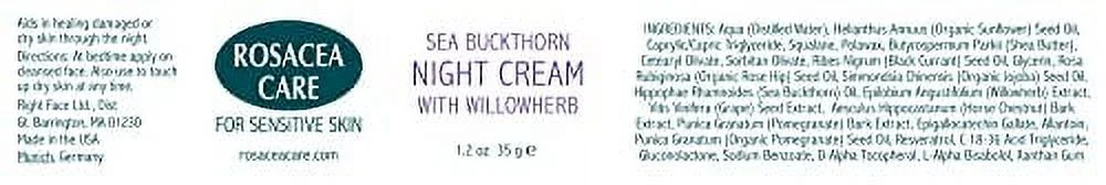Night Cream - Nourishing, Deep For Rosacea Skin (1.2 Oz)
