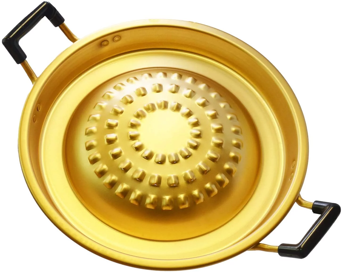 Eutuxia Bulgogi Tray Pan Grill Topper Pan for Korean BBQ, Aluminum Stovetop, Perfect Hot Pot for Shabu Vegetable Egg Pork Beef Meat Garlic & More, Must-Have Korean Cookware, Made in Korea, 11.8 inch