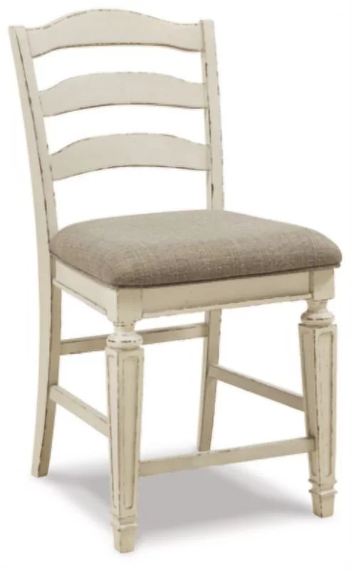 Signature Design by Ashley Realyn French Country 24.13 Counter Height Upholstered Barstool