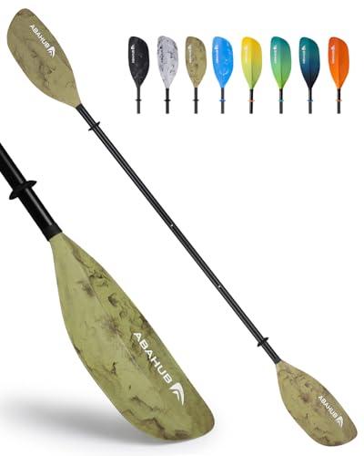 Abahub Adjustable Kayak Paddle 210-230 cm/ 230-250 cm Floating Kayaking Oars Boating Oars Canoeing Oars Black
