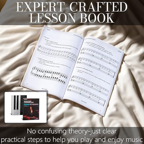 AKLOT Modern Weighted Keyboard Piano: 88-Key Graded Hammer Action Digital Piano, ​Silent Soft-Fall Cover, U-Stand, Triple Pedal, MIDI, Headphone, Beginner Lesson Book (AUR-LS03 Satin Walnut)