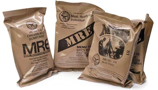 American MRE (Meals-Ready-To-Eat) 6 Packs Mixed Genuine U.S. Military