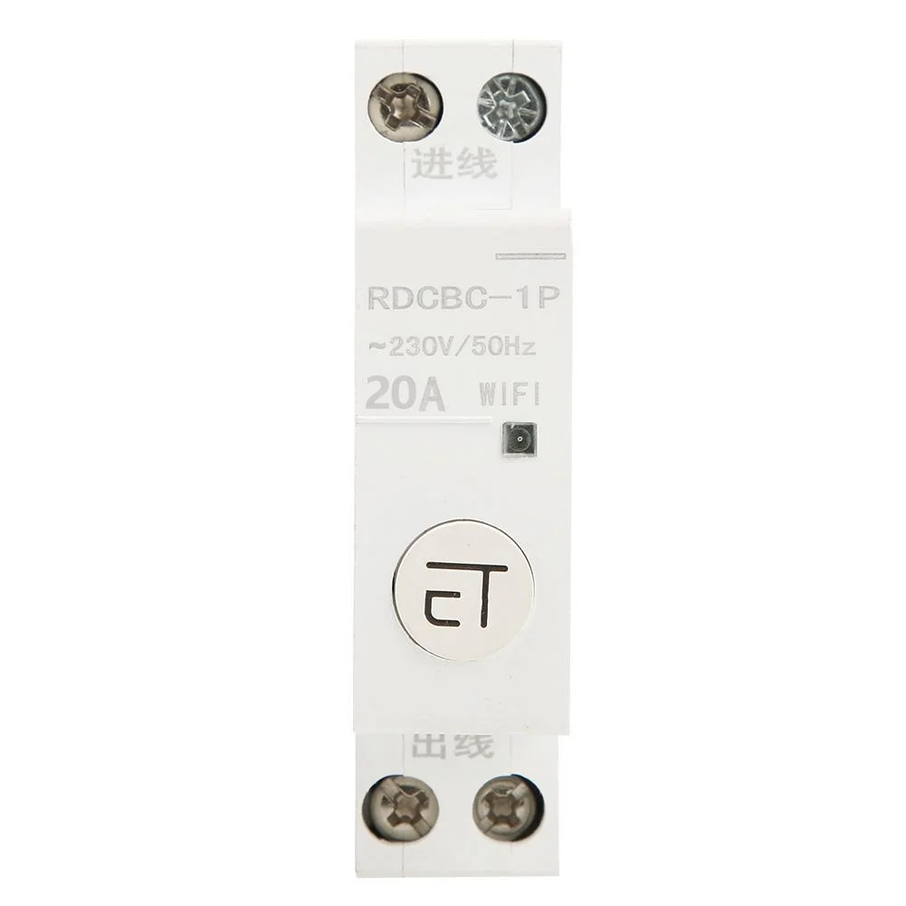Eatbuy Remote Control Circuit Breaker, Intelligent WIFI Circuit Breaker Overvoltage Protection WIFI Circuit Breaker for Electronics Components(1P 20A)