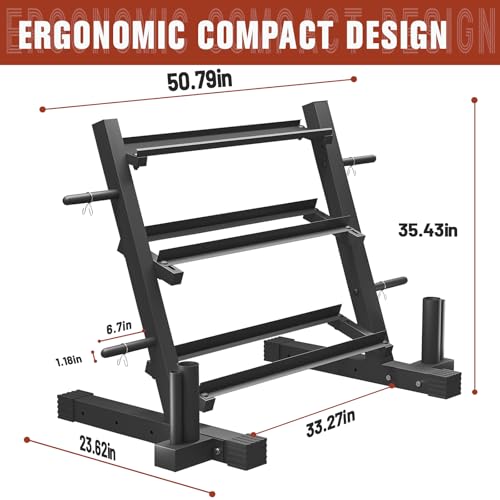 1200LBS Dumbbell Rack- Adjustable 3 Tier Weight Rack for Home Gym Dumbbells, Multilevel Free Weight Organizer Stand for Home Gym Fitness,Weight Plates,Kettlebell rack(Dumbbell Rack Stand Only)