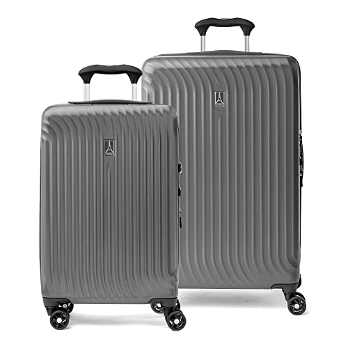Travelpro Maxlite Air Hardside Expandable Carry on Luggage, 8 Spinner Wheels, Lightweight Hard Shell Polycarbonate Suitcase, Shadow Grey, Carry On 21-Inch