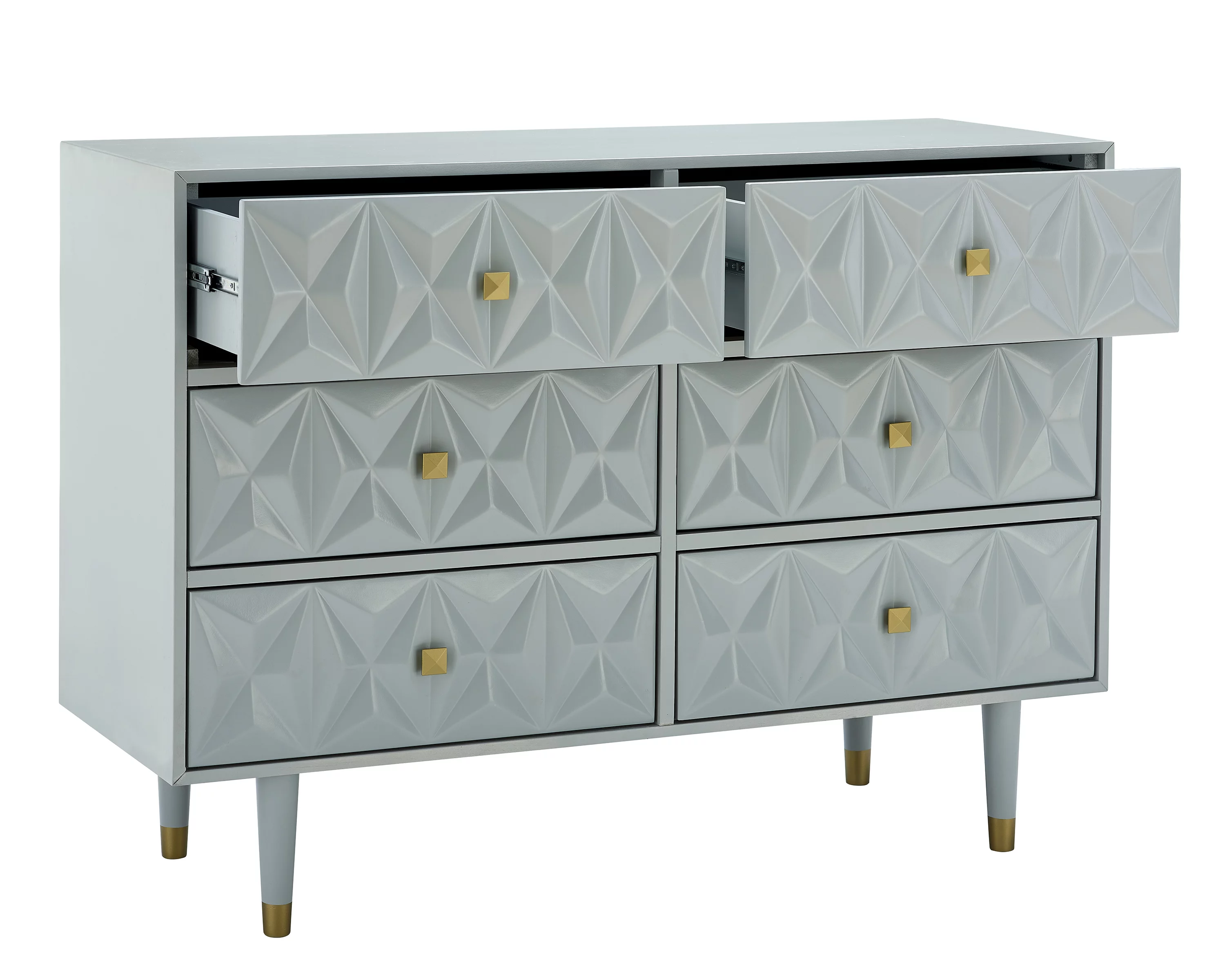 Linon Geo 6-Drawer Dresser - White