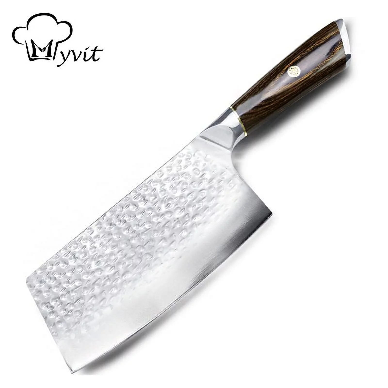 Cleaver Knife, Ultra Sharp Kitchen Meat Cleaver 7 Inch, High Carbon Stainless Steel Butcher Knives with Forged Blade & Wooden Handle, Heavy Duty Chinese Cleaver for Meat Cutting Vegetable Slicing