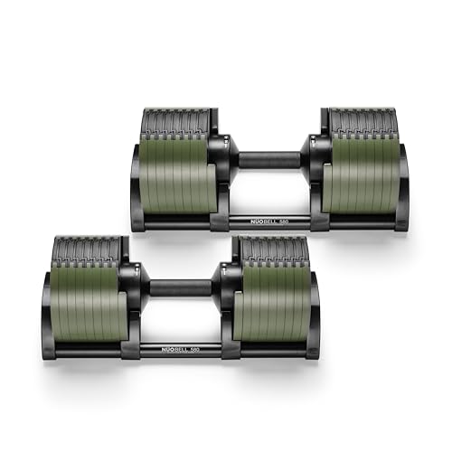 NÜOBELL® Adjustable Dumbbell Set, 5-50 LB or 5-80 LB, Easy Twist 2024-25 Model, All-In-One Weights Set (Pair) for Home, Original Manufacturer