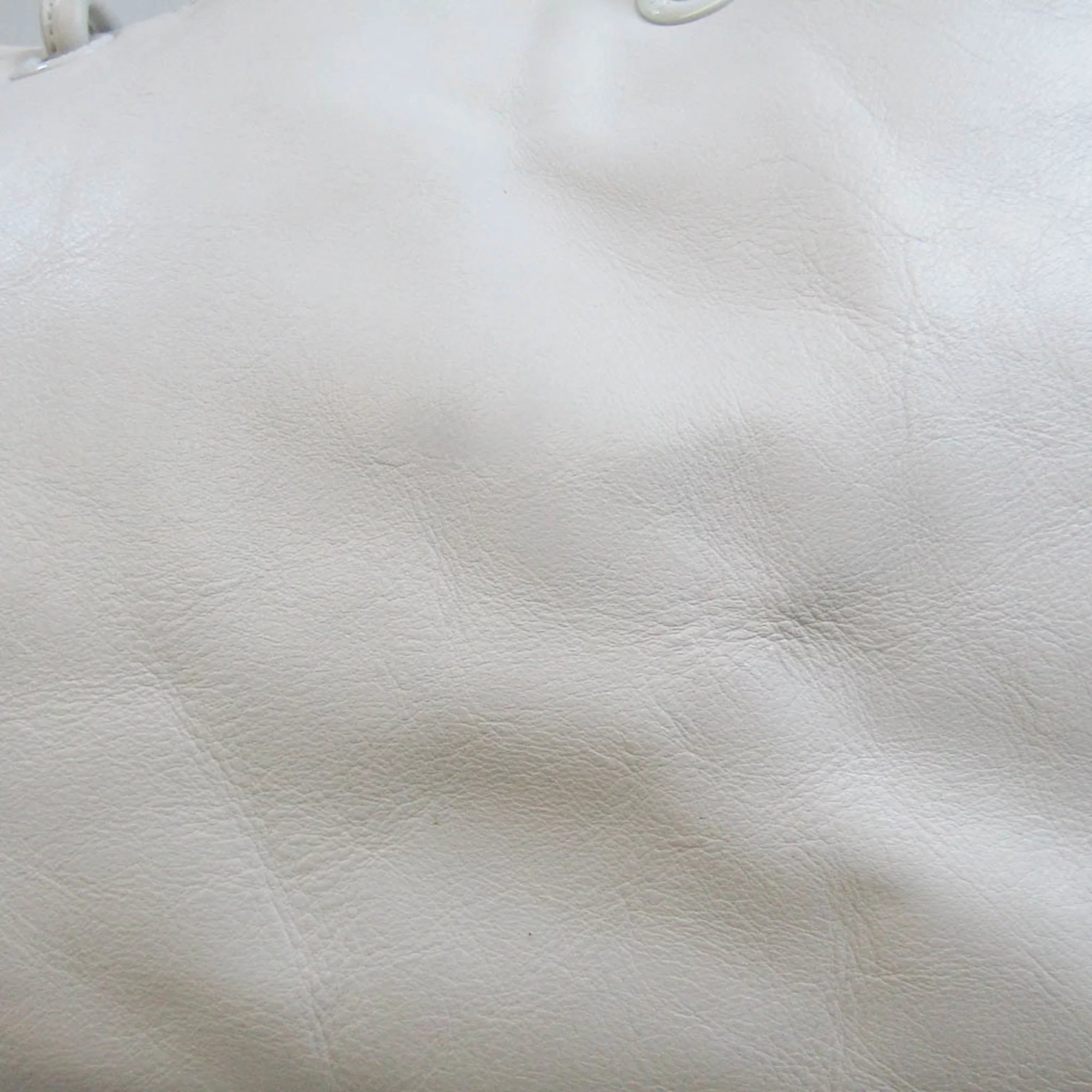 Pre-Owned Loewe Crown Logo Stitch Women's Leather Shoulder Bag,Tote Bag White (Good)