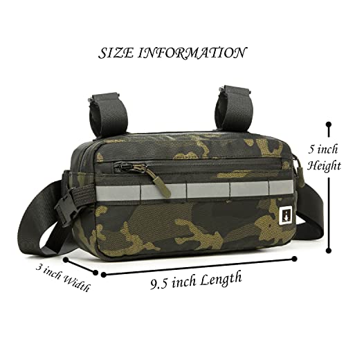 Waterproof Bike Handlebar Bag (Green Camo)
