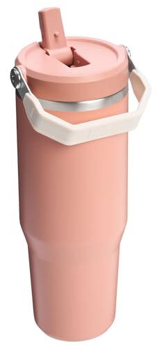 Stanley IceFlow Flip Straw Tumbler with Handle 30 oz | Twist On Lid and Flip Up Straw | Leak Resistant Water Bottle | Insulated Stainless Steel |BPA-Free | Lilac