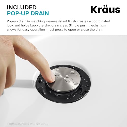 KRAUS Indy Single Handle One Hole Bathroom Sink Faucet in Chrome, KBF-1411CH