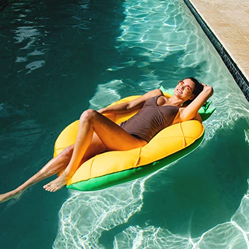Big Joe Fruit Pool Floats, No Inflation Needed, Quick Draining Fabric, Round Loungers and Pool Noodles
