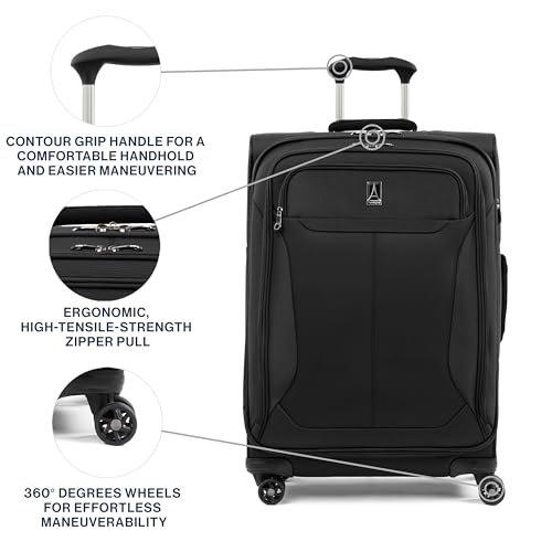 Travelpro Tourlite Softside 2-Piece Set, Expandable Luggage with 4 Spinner Wheels, Lightweight Suitcase, 21