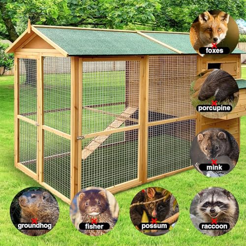 Heavy Duty Hardware Cloth, Hot Dip Galvanized After Welding Double-Zinc Mesh Netting Roll Supports Poultry Netting Cage Fence Welded Wire Mesh & Wire Cloth Gopher Wire,1/2 inch 60in x 100ft 19 gauge