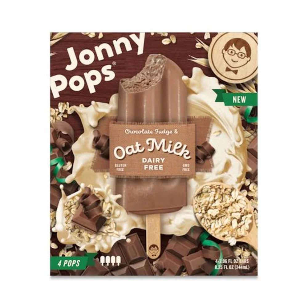 Jonny Pops Chocolate Fudge and Oat Milk Bar, 4 count -- 6 per case
