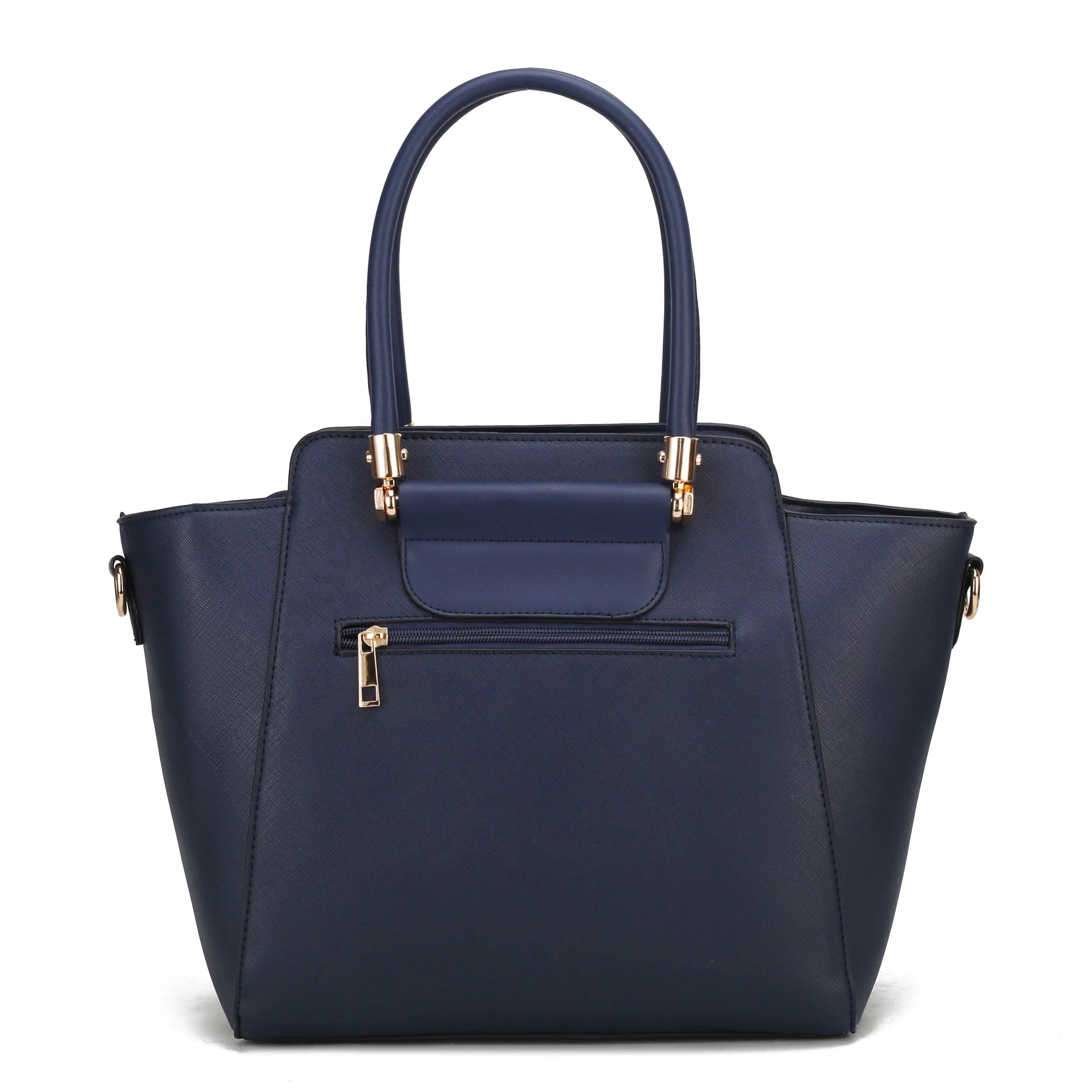 MKF Collection Eliana Women's Vegan Leather Tote Bag & Wallet 2-Piece Set by Mia K. - Navy
