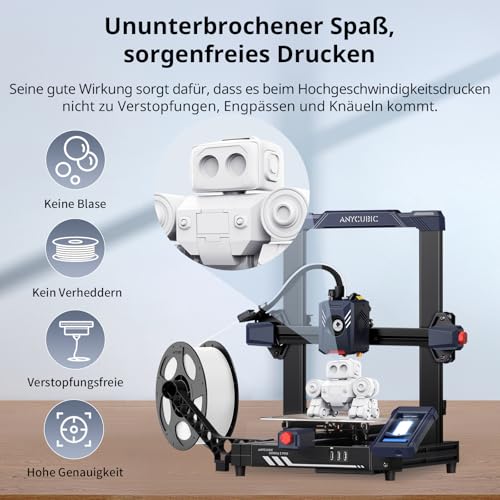 ANYCUBIC High Speed 3D Printer Filament 1.75mm Bundle, Rapid PLA Filament with High Prints Quality, Dimensional Accuracy +/- 0.02mm, Print with Most FDM 3D Printers, 1KG Spool, 2KG Blue + Bright Red