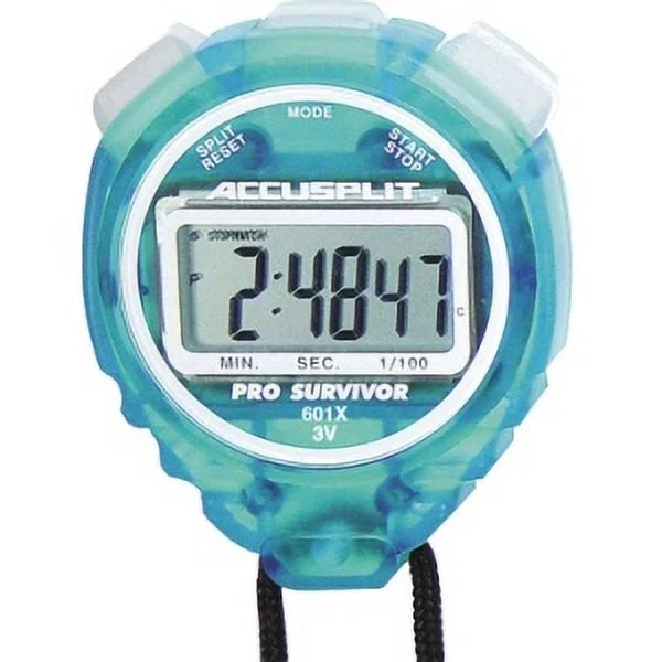 Accusplit A601XAQ Pro Survivor Stopwatch with Aqua Case
