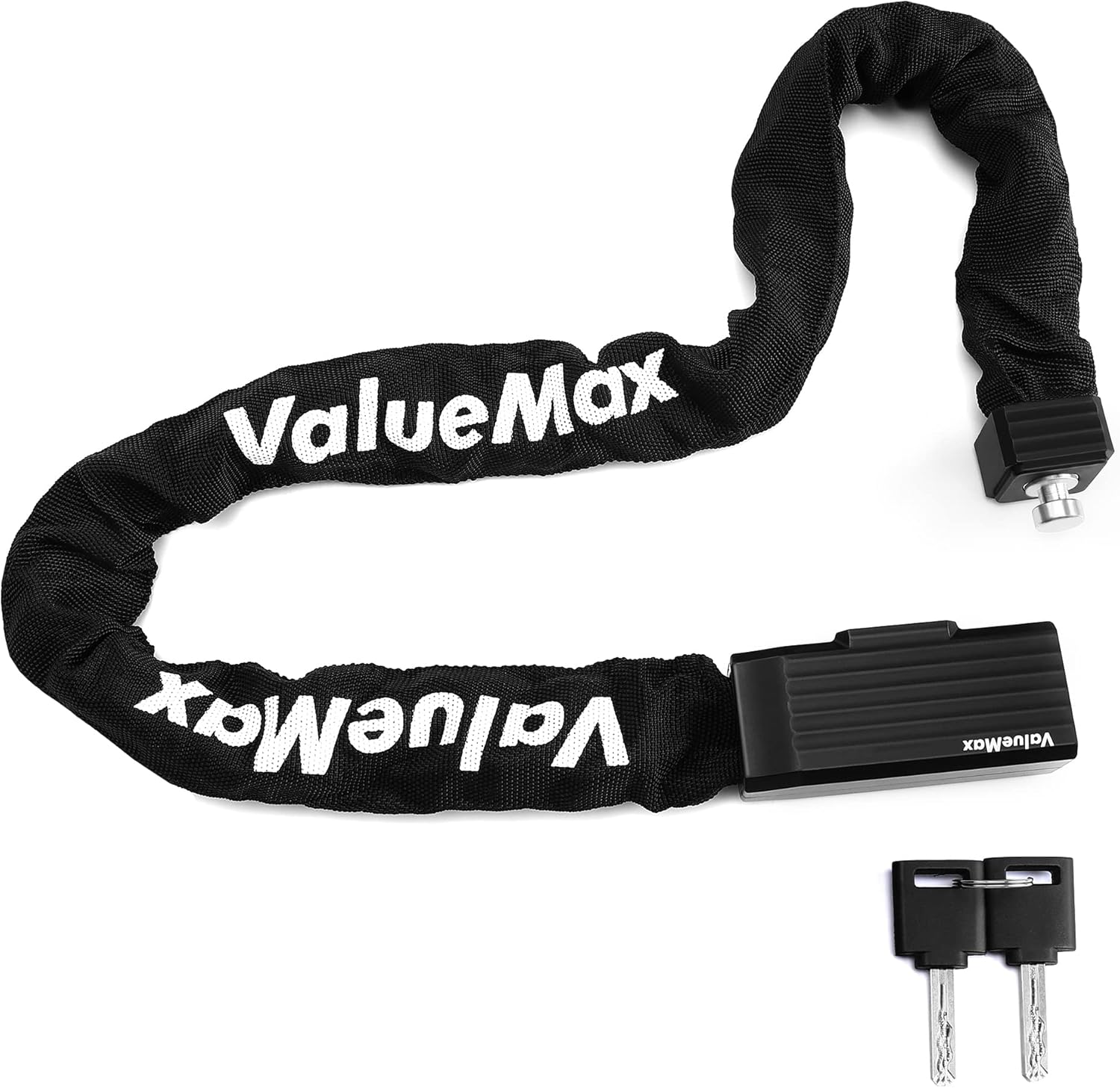 ValueMax Bike Chain Lock, with 2 Sturdy Stainless Keys, 3.2 Feet Heavy Duty Anti Theft Security Chain Lock for Bicycles/Motorcycles/Scooters/Collapsible Doors