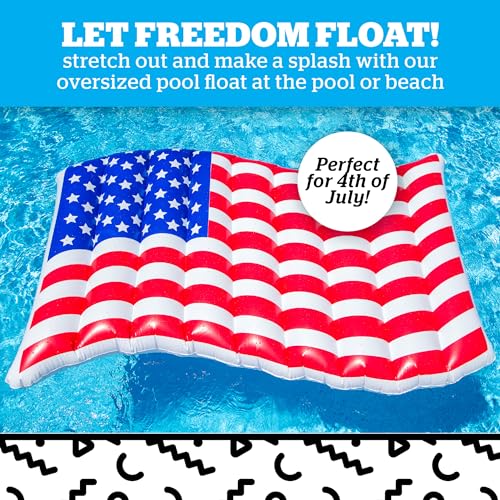 BigMouth Inc. Pool Float, Large Lounge Raft, Durable Vinyl Floatie, Summer Pool Party Water Toy