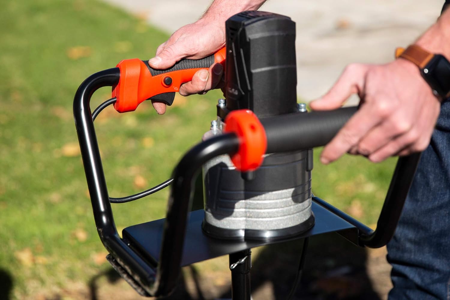 XtremepowerUS 1500W Post Hole Digger Earth Auger Hole Digger Electric Auger Digging Tools Auger with 6