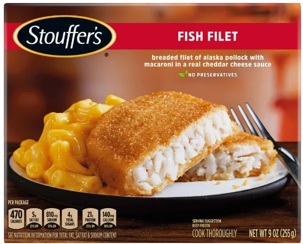 Stouffer's Fish Filet,with ice cold pack 9 oz - Pack of 8
