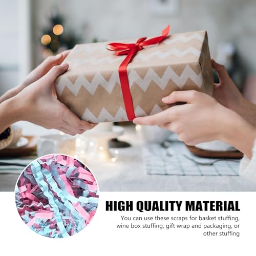 ZEBMOON 1 LB Red Green Crinkle Cut Paper Shred Filler Great for Gift Wrapping, Basket Filling, Birthday, Wedding, Halloween, Thanksgiving, Christmas Day, New Year Party Decorations Filling Supplies