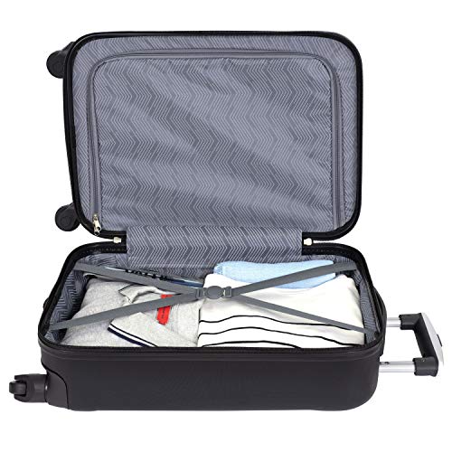 Travelers Club Cosmo Hardside Spinner Luggage, Navy Blue, Carry-On 20-Inch