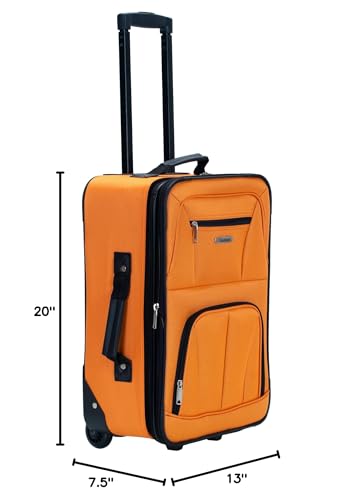 Rockland Fashion Expandable Softside Upright Luggage Set, Charcoal, 2-Piece (14/19)