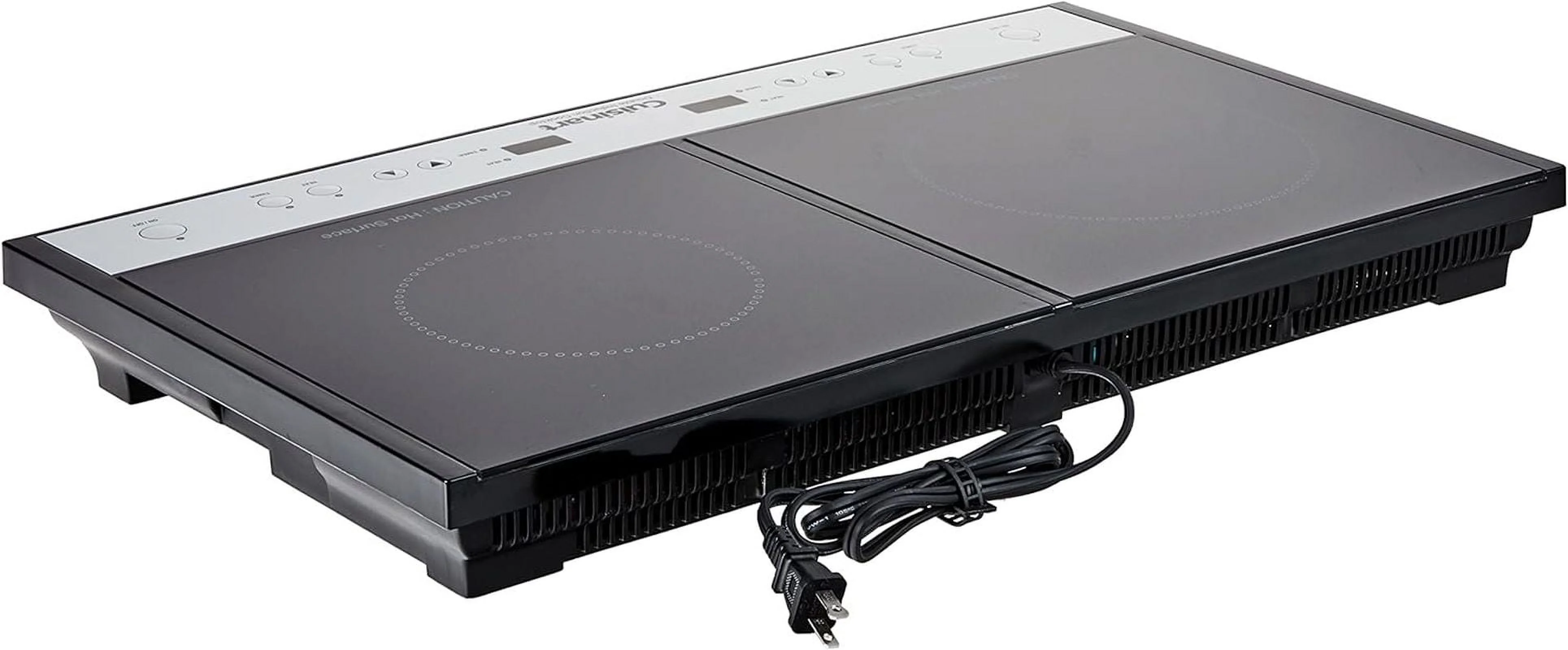 Restored Cuisinart ICT-60FR Double Induction Cooktop, Black - Certified Refurbished