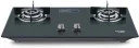 Prestige Desire Hobtop PHTD 02 AI Black L P Gas Table 8mm Thick Superior Toughened Glass Automatic Hob&nbsp;&nbsp;(2 Burners)