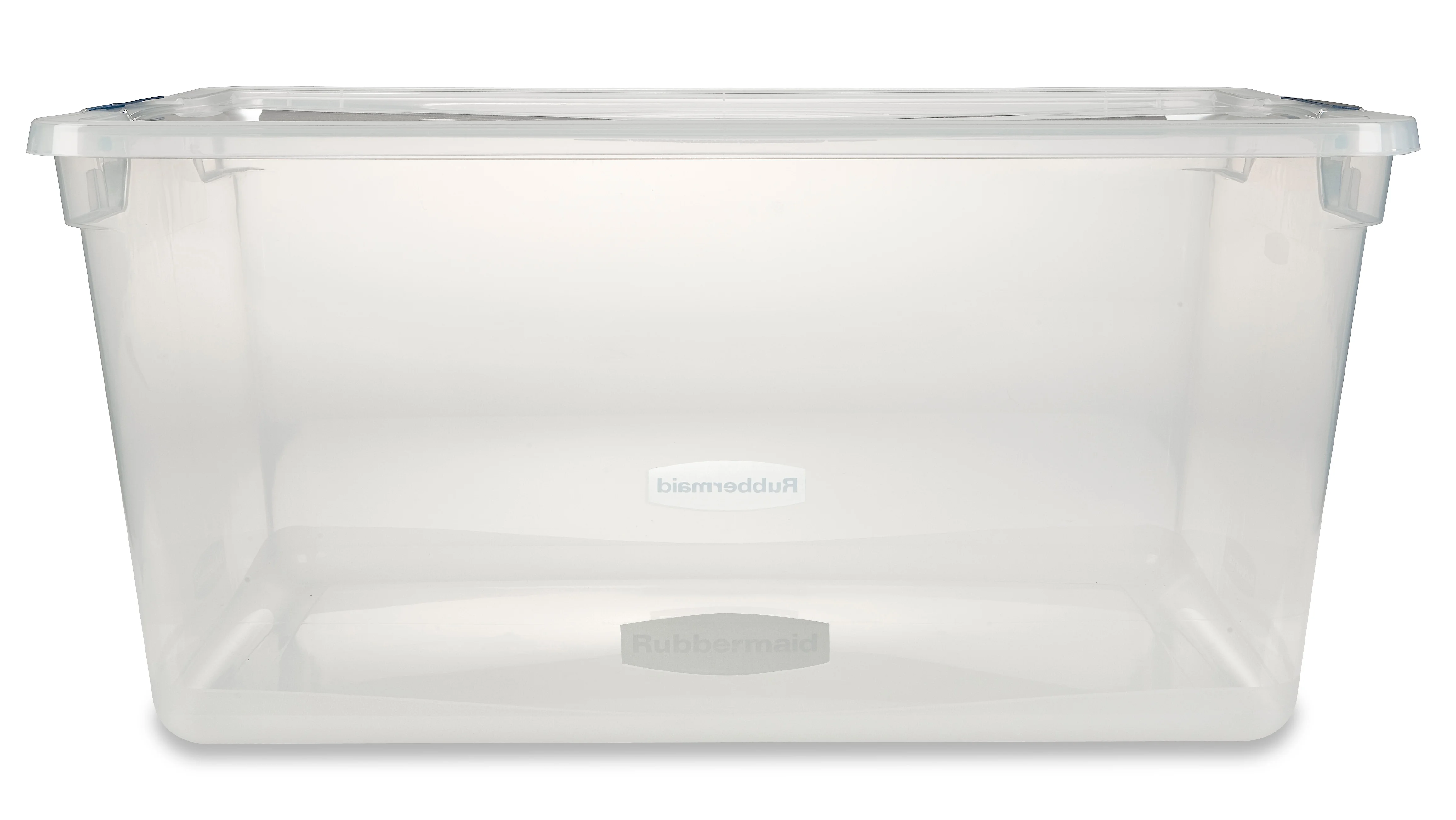 Rubbermaid Clever Store Clears Standard Latch Storage Container, 95 qt, Clear