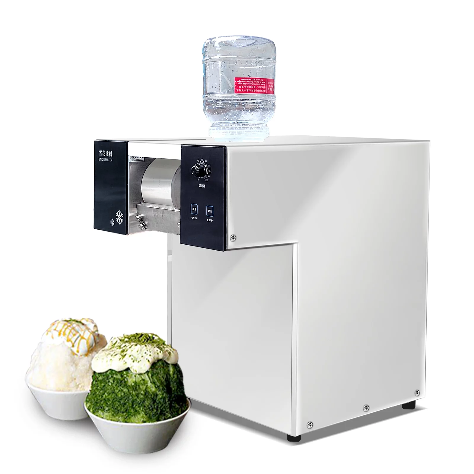 Kolice Commercial Automatical Snow Flake Machine Ice Shaving Machine Ice Crusher Shaver -180kgs/Day,Water Cooling,Refrigerated by Compressor