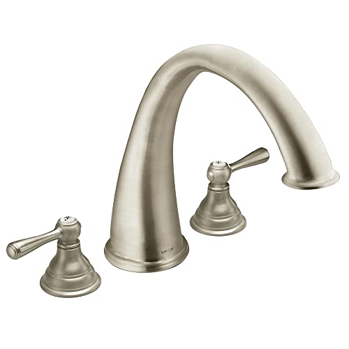 Moen T920ORB Kingsley Two-Handle High Arc Roman Tub Faucet without Valve, Oil Rubbed Bronze
