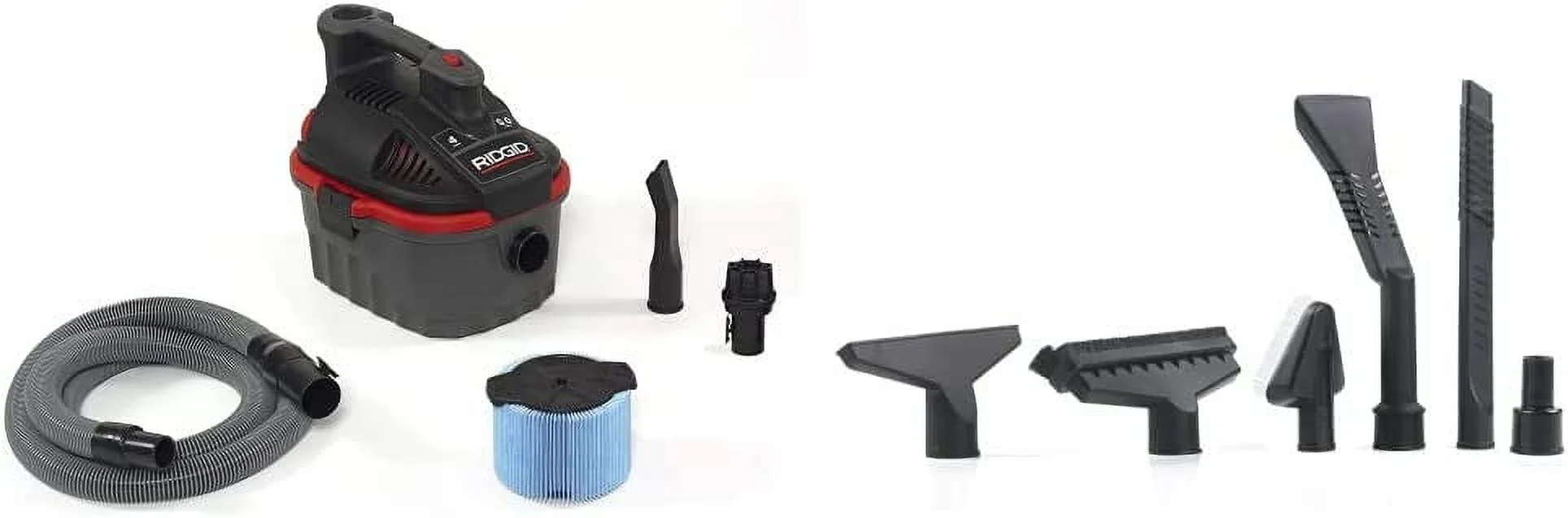 YGDU 50313 Model 4000RV 4-Gallon Portable Wet and Dry Compact Vacuum Cleaner with 5.0 Peak-HP Motor, 4 gallon, Red