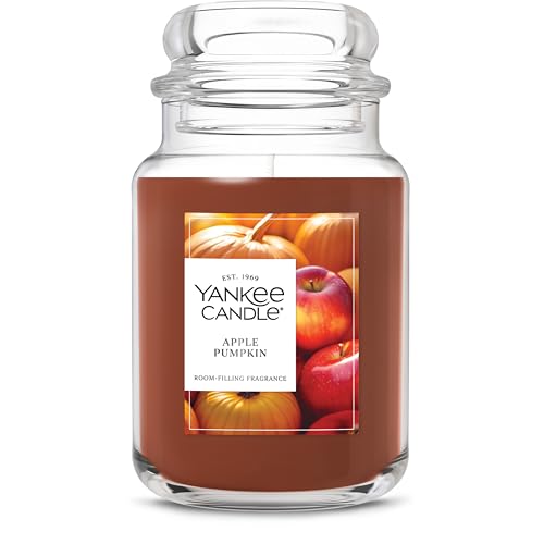 Yankee Candle Sugared Cinnamon Apple, Scented Candle, 22oz Large Jar with up to 150 Hour Burn Time, Giftable