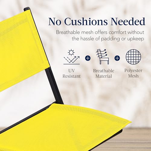 Best Choice Products 3-Piece Patio Bistro Dining Furniture Set w/Glass Tabletop, 2 Folding Chairs, Steel Frame, Polyester Fabric - Gray