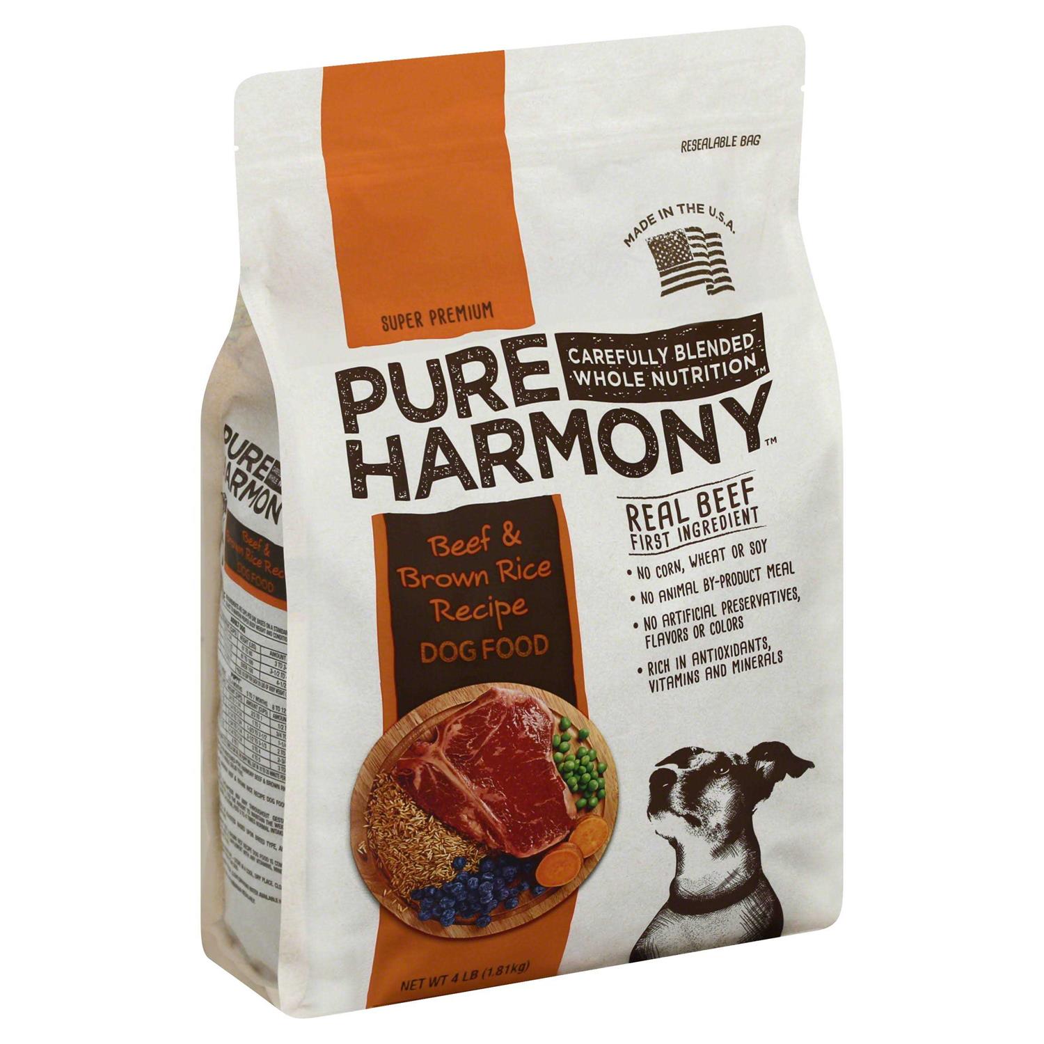 Pure Harmony Super Premium Beef & Brown Rice Recipe Dog Food - Pet Supplies online store