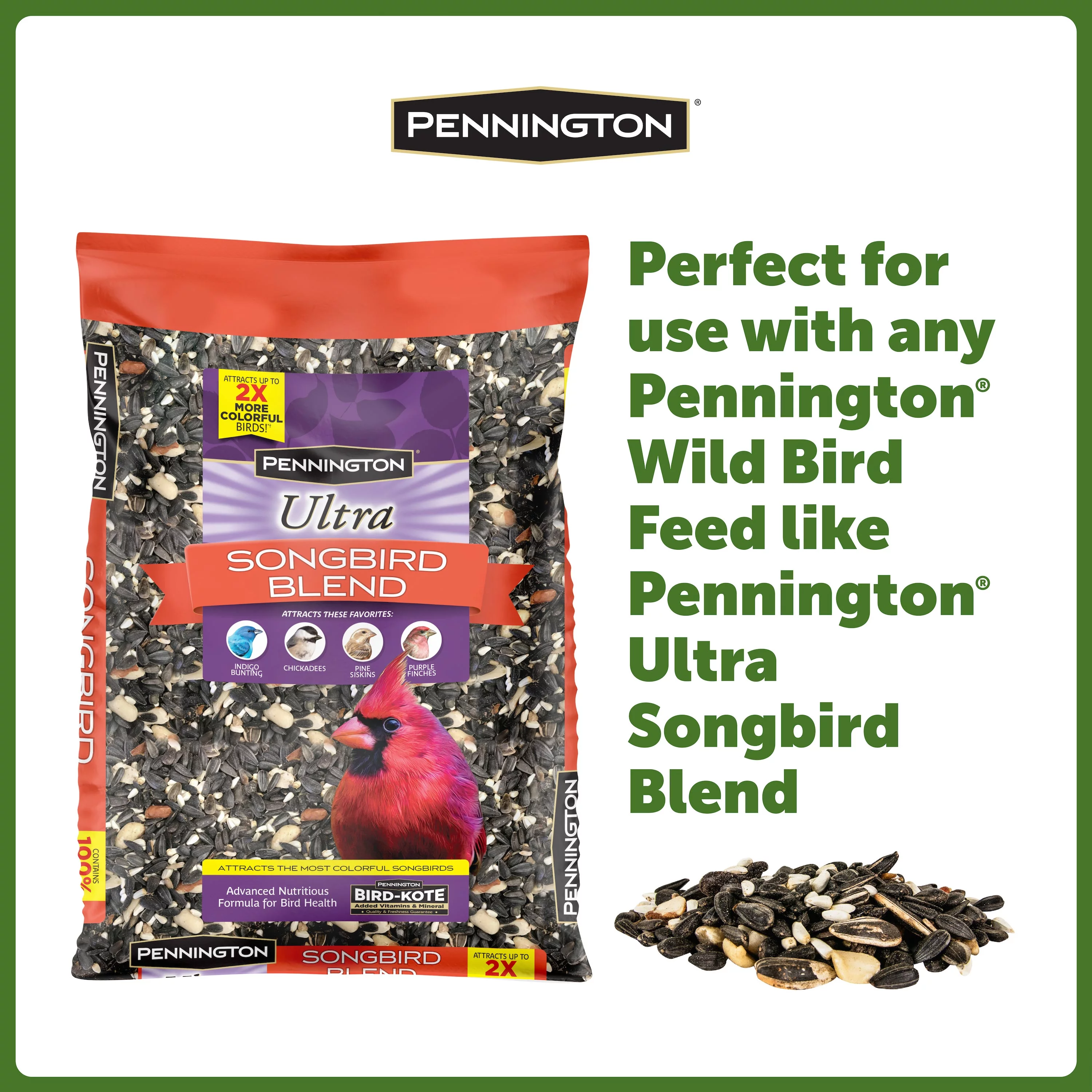 Pennington Earth Smart Red Recycled Plastic Wild Bird Hopper Feeder, 7 lb. Capacity, 2 Pack