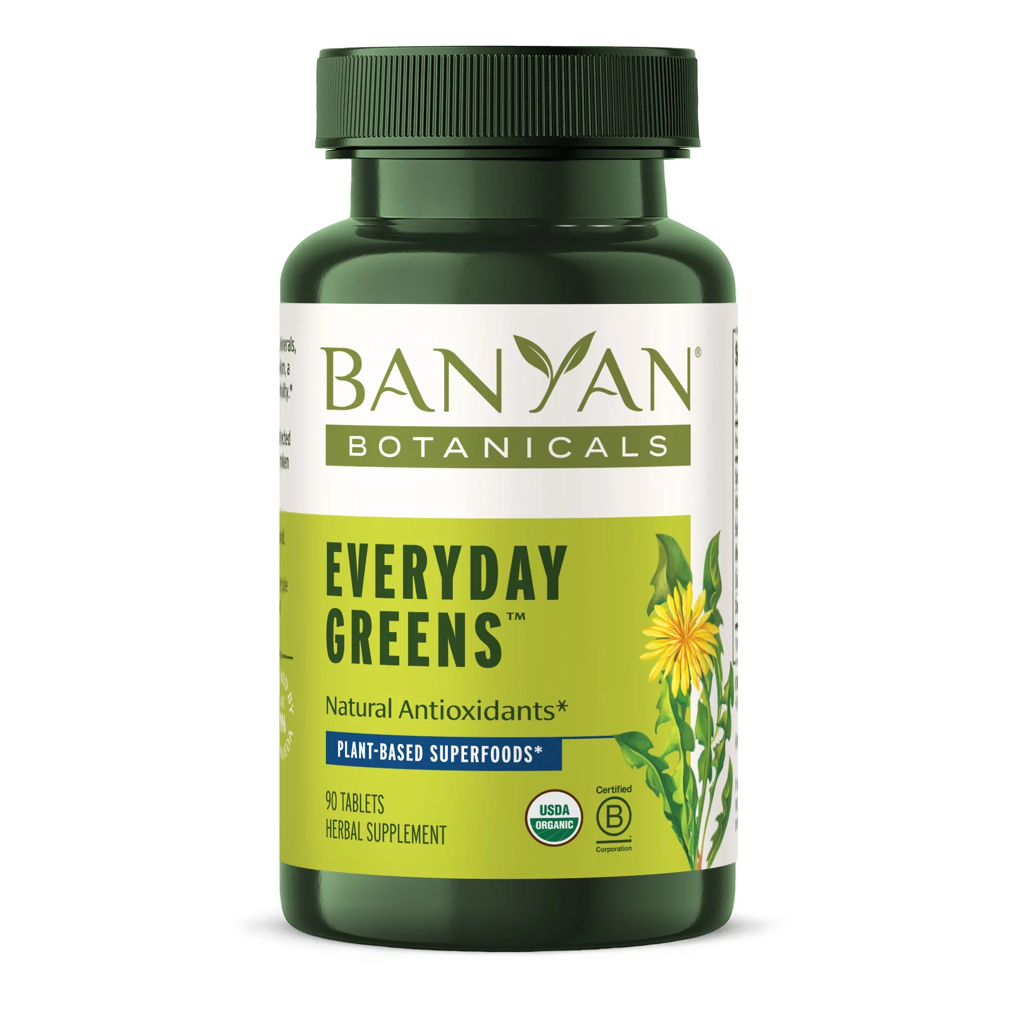 Banyan Botanicals Everyday Greens – Organic Superfood Tablets – Natural Source of Vitamins, Minerals & Antioxidants – Supports Optimal Energy & Health* – 90 Tablets – Non-GMO Sustainably Sourced Vegan