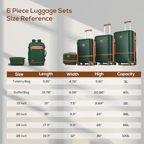 Joyway Expandable Carry on Luggage Sets Airline Approved, Lightweight Hard Shell 20 Inch Carry-on Suitcase with Spinner Wheels