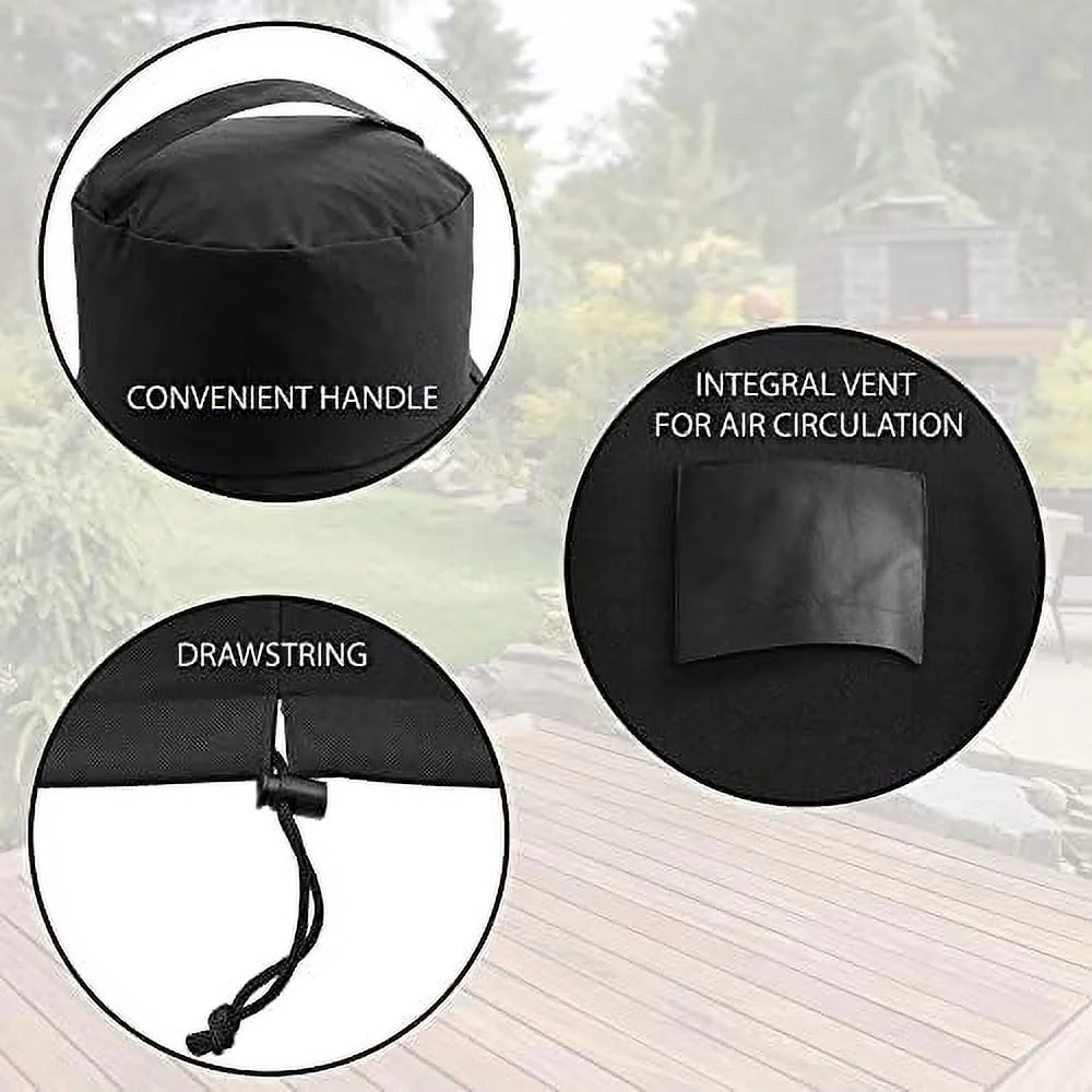 Ceramic Grill Cover - Universal Fit For All Extra Large Kamado Charcoal BBQ Grill Brands - Heavy-Duty, Waterproof, Fade Resistant Fabric (Cover - 35