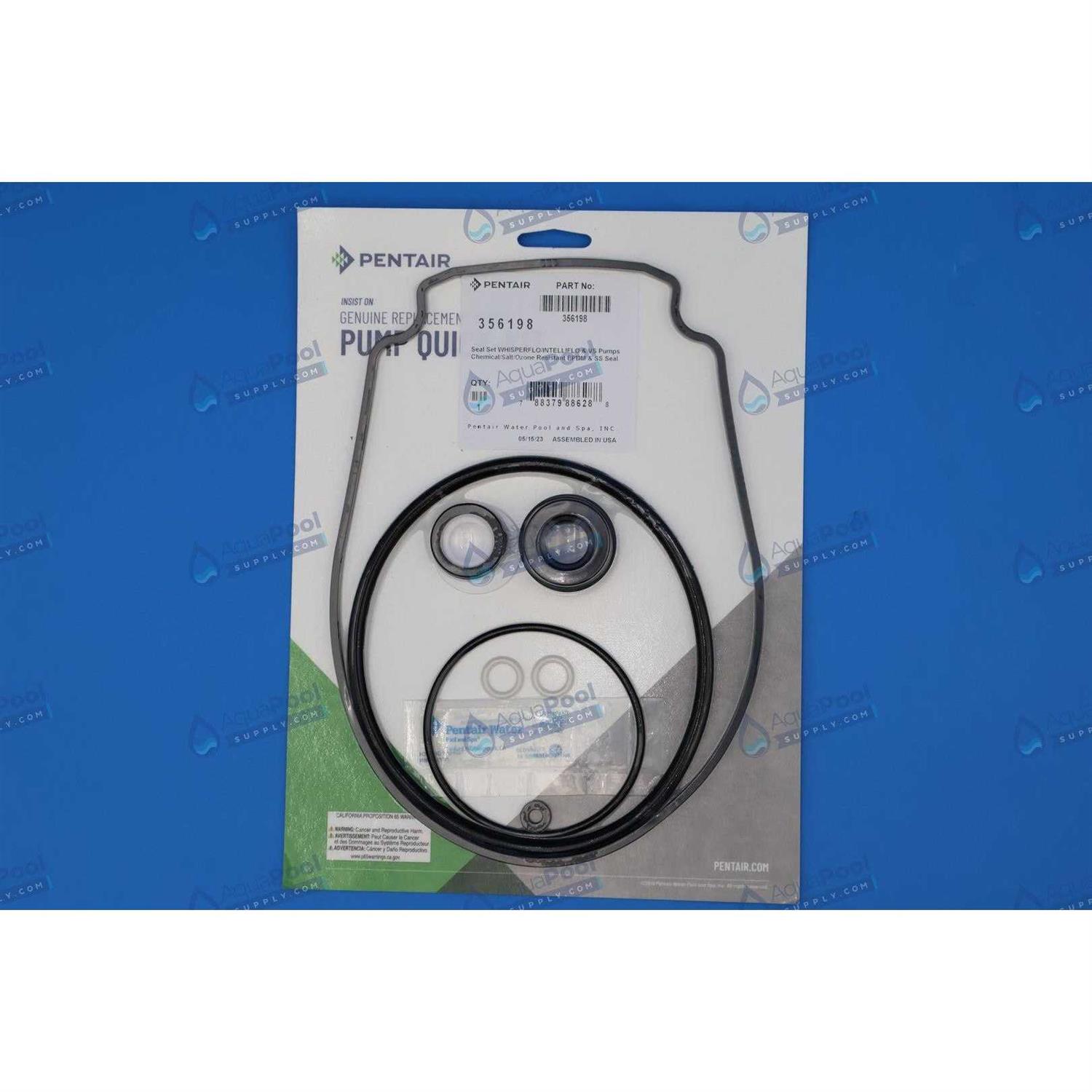 356198 Pentair Seal Kit WhisperFlo IntelliFlo
