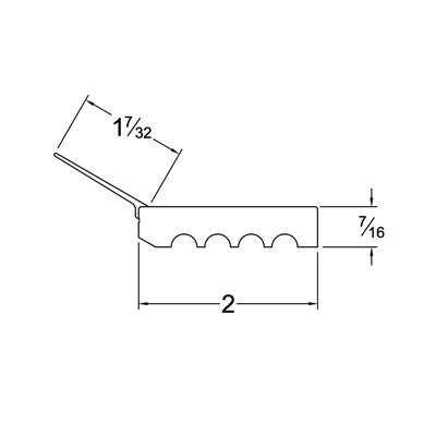 Randall Manufacturing V-37 7-Feet Dual Vinyl Garage Door Seal for Top and Sides