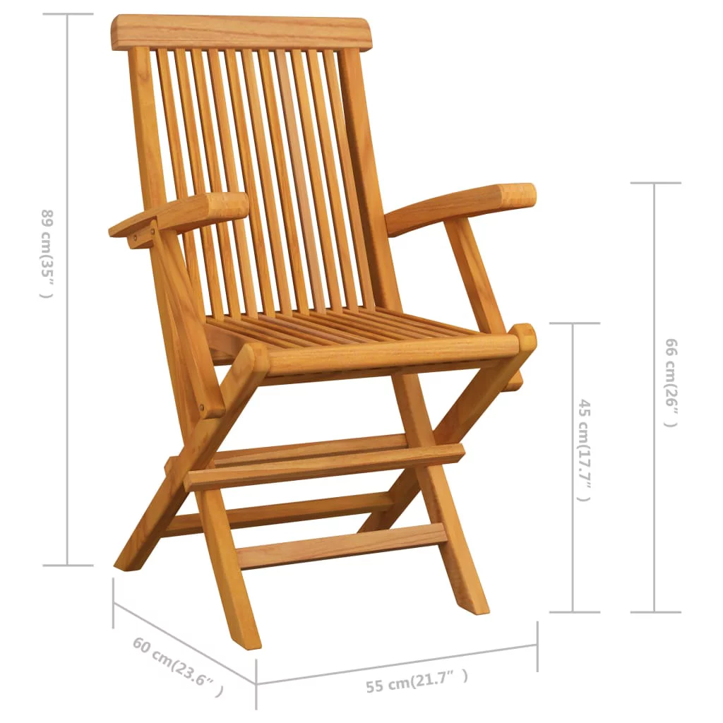 Patio Dining Chairs 2 pcs with Cushions Solid Acacia Wood